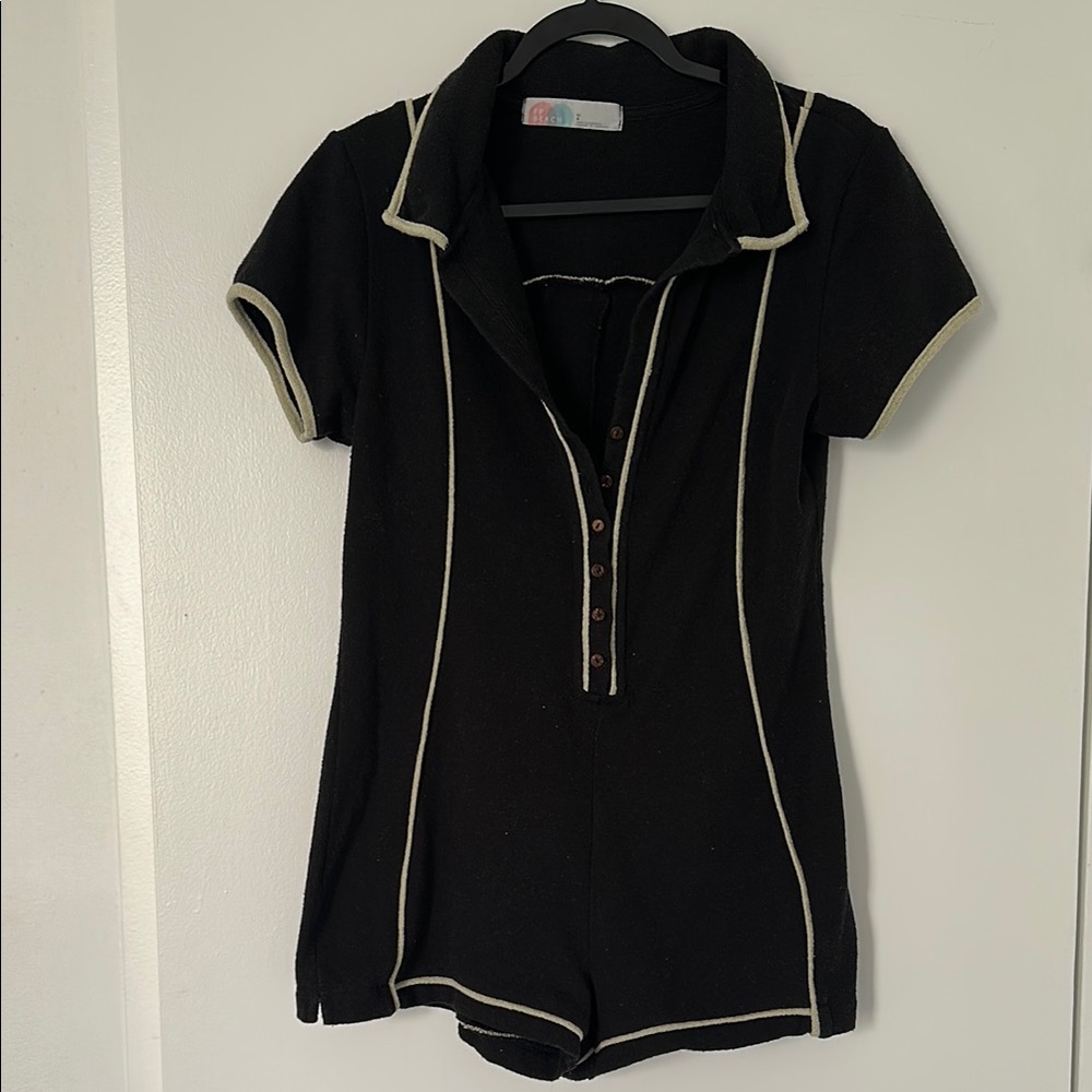 Free People Black Romper